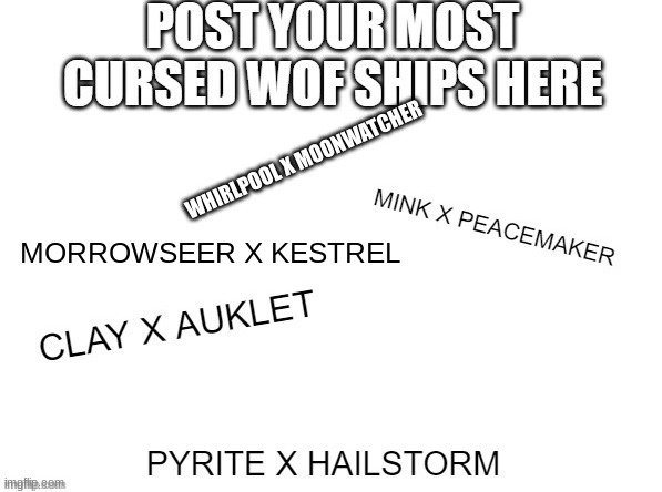 repost but add your most cursed ship | MORROWSEER X KESTREL | image tagged in cursed ship | made w/ Imgflip meme maker