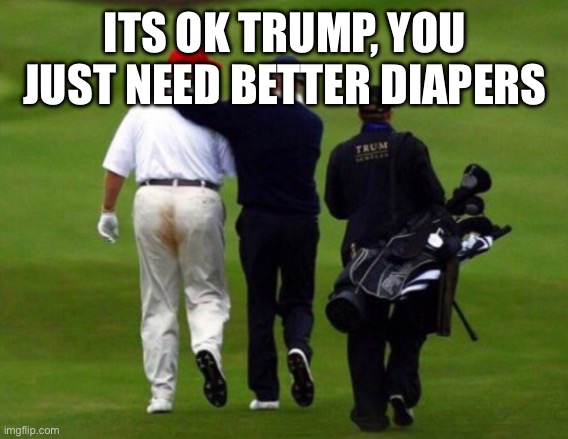 Trump Shit Pants | ITS OK TRUMP, YOU
JUST NEED BETTER DIAPERS | image tagged in trump shit pants | made w/ Imgflip meme maker