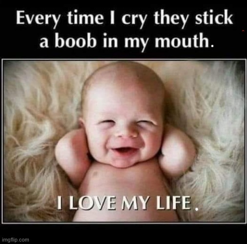 Boob in ! | image tagged in cute baby | made w/ Imgflip meme maker