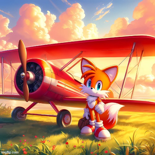 Here's an Awesomely Beautiful Pic of Tails (Art credit : Reyeina35) | made w/ Imgflip meme maker