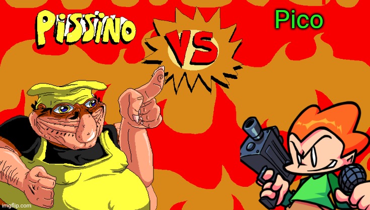 Pissino vs pico | Pico | image tagged in peppino vs blank | made w/ Imgflip meme maker