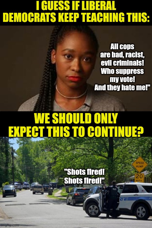 Every liberal procecutor who allowed Terry Hughes Jr to plea, get a break, and cut deals has blood on their hands! | I GUESS IF LIBERAL DEMOCRATS KEEP TEACHING THIS:; All cops are bad, racist, evil criminals! Who suppress my vote! And they hate me!"; WE SHOULD ONLY EXPECT THIS TO CONTINUE? "Shots fired! Shots fired!" | image tagged in questioning black woman,police,judge,stupid criminals,liberal logic,epic fail | made w/ Imgflip meme maker