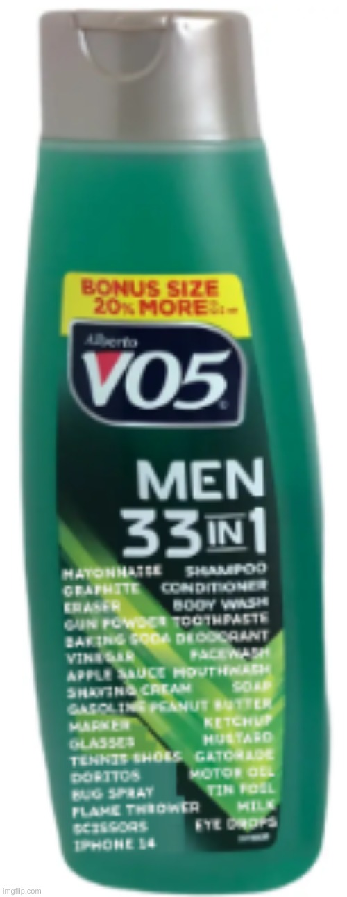 credit goes to my friend | image tagged in men,33 in 1,shampoo | made w/ Imgflip meme maker