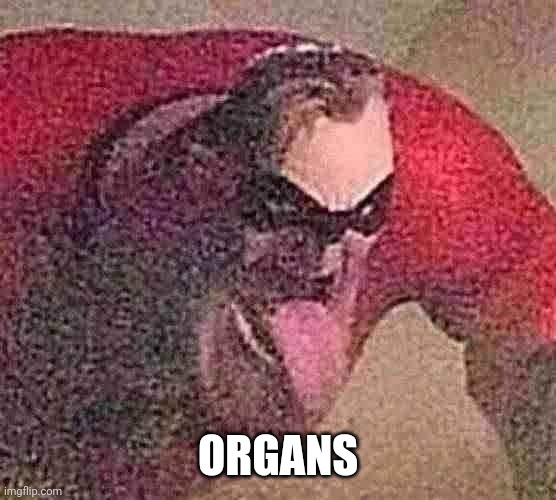 Mr. Incredible tongue | ORGANS | image tagged in mr incredible tongue | made w/ Imgflip meme maker