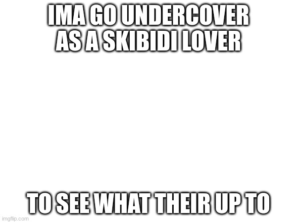 tyjgffhkuyjhgbvnmytughvjbnhb | IMA GO UNDERCOVER AS A SKIBIDI LOVER; TO SEE WHAT THEIR UP TO | image tagged in hgjn,byf,hg,n,gh,gvbjnh | made w/ Imgflip meme maker