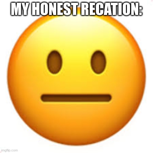 Not funny | MY HONEST RECATION: | image tagged in not funny | made w/ Imgflip meme maker