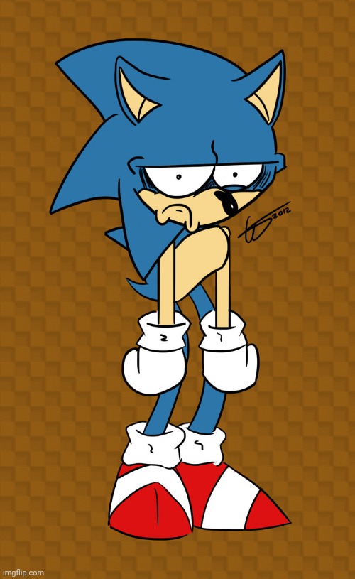 Upset Sonic | image tagged in upset sonic | made w/ Imgflip meme maker