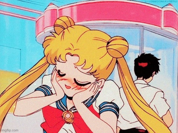 Sailor Moon blush | image tagged in sailor moon blush | made w/ Imgflip meme maker