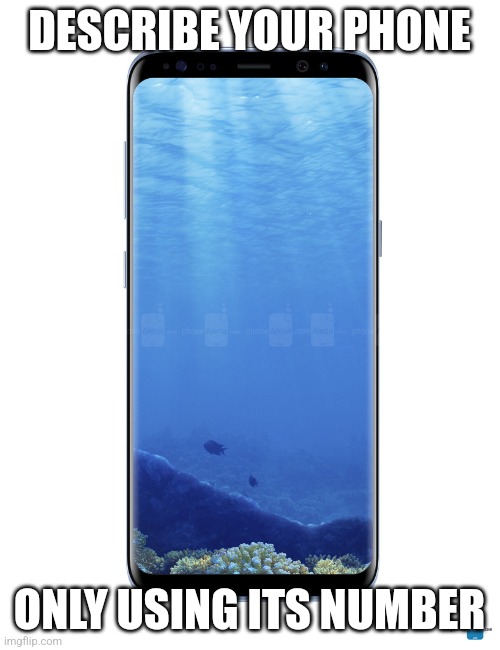 Samsung Galaxy S8 | DESCRIBE YOUR PHONE; ONLY USING ITS NUMBER | image tagged in samsung galaxy s8 | made w/ Imgflip meme maker
