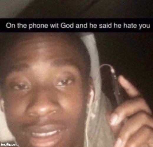 On the phone with God Blank Meme Template