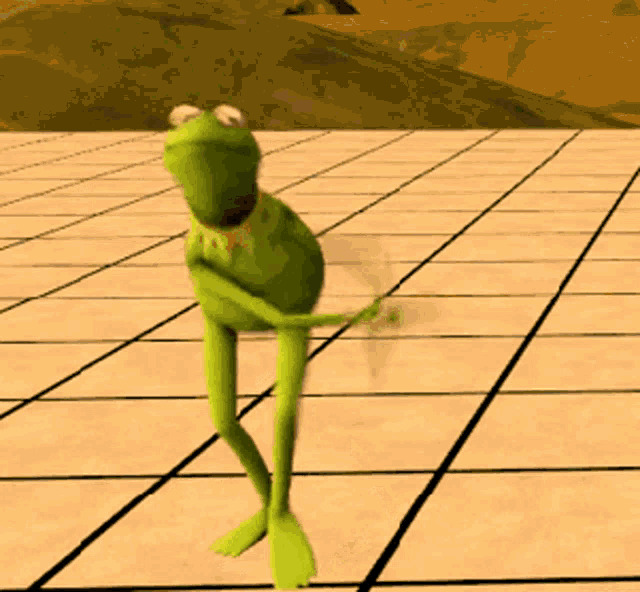 High Quality Kermit Dancing Blank Meme Template