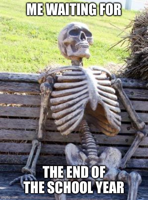 It's been so long... | ME WAITING FOR; THE END OF THE SCHOOL YEAR | image tagged in memes,waiting skeleton | made w/ Imgflip meme maker