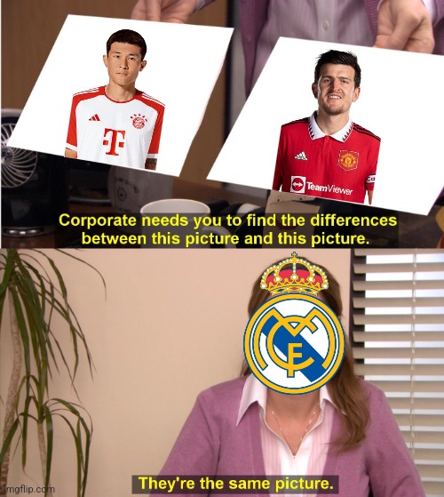 Bayern 2-2 R. Madrid | IT DECIDES ON SANTIAGO BERNABEU!!! | image tagged in memes,they're the same picture,bayern munich,real madrid,champions league,futbol | made w/ Imgflip meme maker