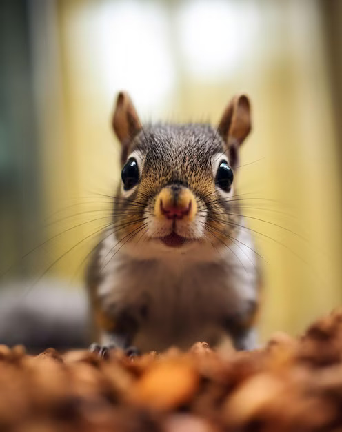 High Quality Squirrel lookig for food Blank Meme Template