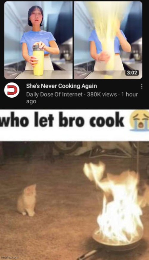 Lady cook | image tagged in who let bro cook | made w/ Imgflip meme maker
