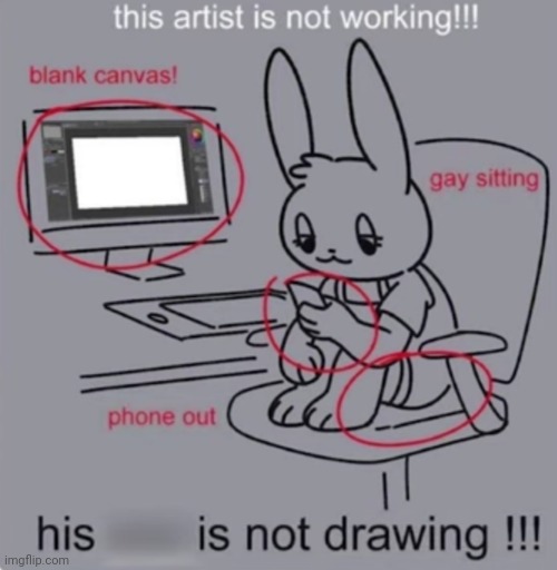 the artist | image tagged in art,artist,drawing,animals,bunny | made w/ Imgflip meme maker