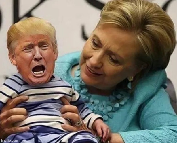 cry baby | image tagged in nappy con baby trump,cry baby | made w/ Imgflip meme maker