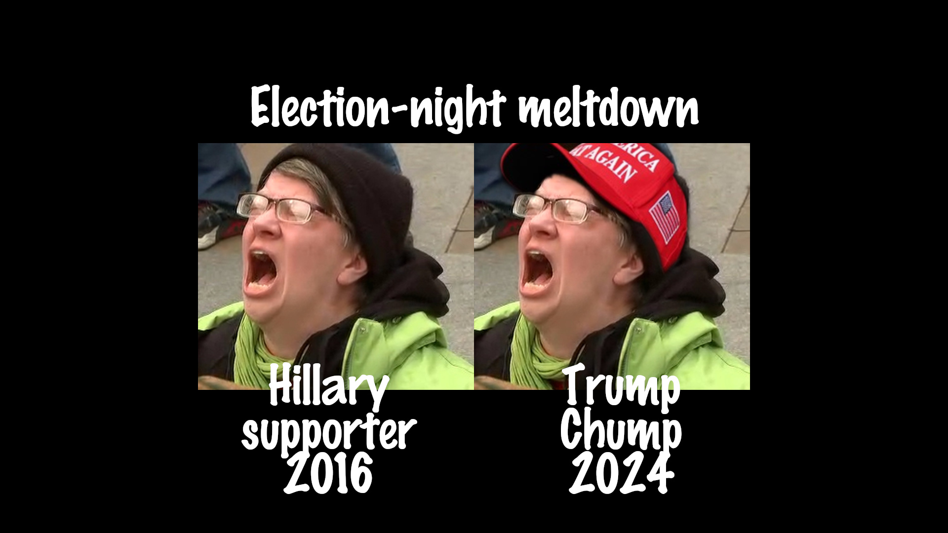 High Quality election-night meltdown Blank Meme Template