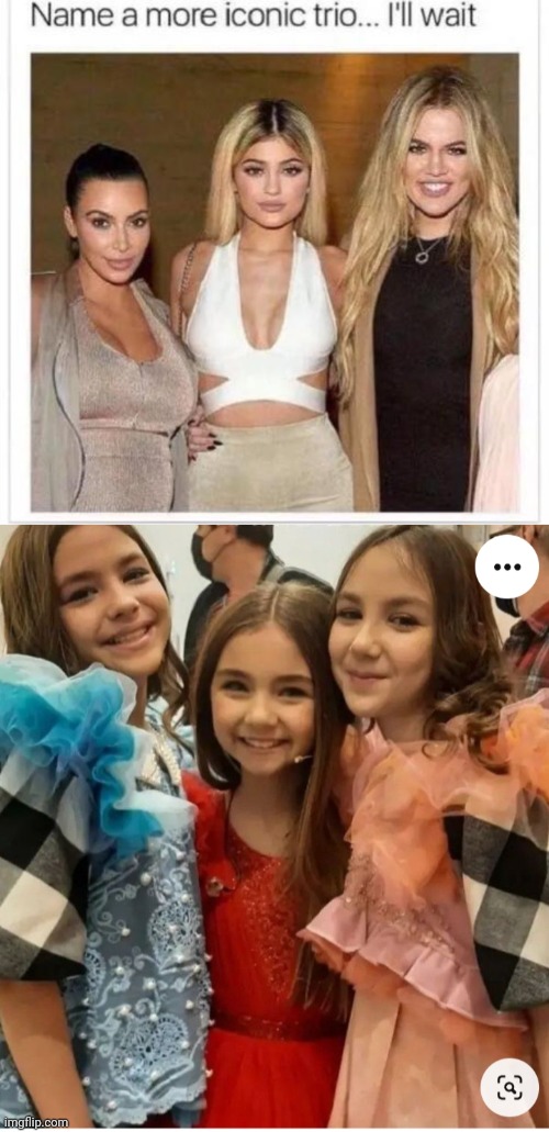 Valentina Tronel: Challenge Accepted | image tagged in name a more iconic trio,memes,valentina tronel,eurovision,singer | made w/ Imgflip meme maker