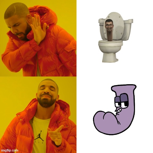 skibidi toilet sucks and its cringe nowadays | image tagged in memes,drake hotline bling | made w/ Imgflip meme maker