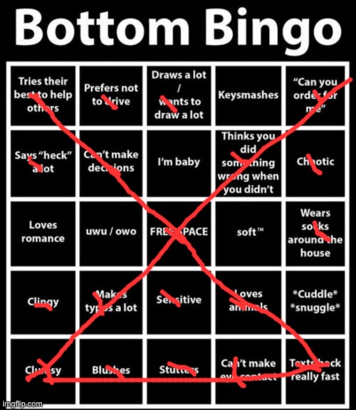 The longer I live the more I realize I’m a bottom. What have I become? | image tagged in bottom bingo | made w/ Imgflip meme maker
