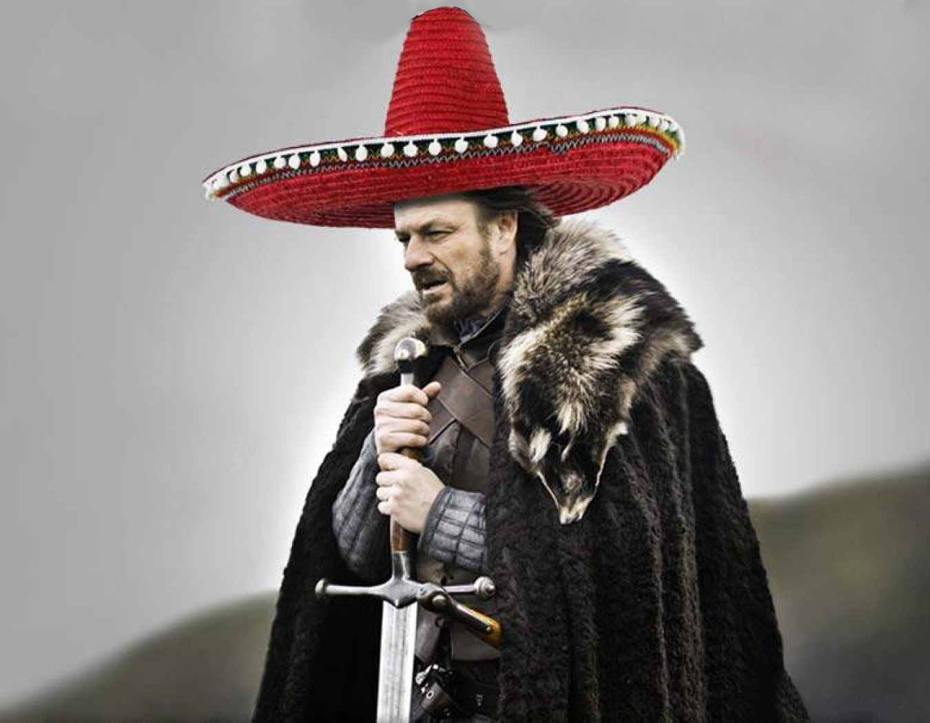 brace yourselves sombrero Blank Meme Template