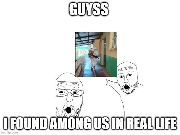 GUYSS; I FOUND AMONG US IN REAL LIFE | image tagged in among us,impostor | made w/ Imgflip meme maker