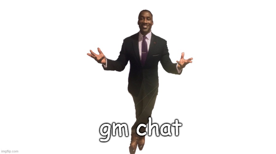 Transparent Guy in the suit | gm chat | image tagged in transparent guy in the suit | made w/ Imgflip meme maker