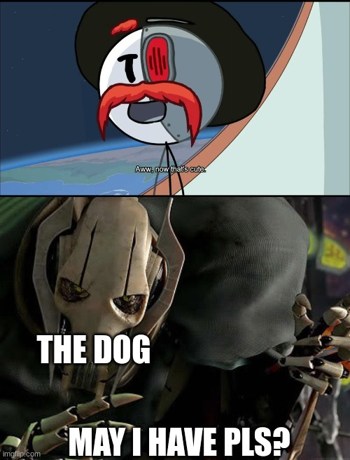 THE DOG MAY I HAVE PLS? | image tagged in now that s cute right hand man,general grievous collection | made w/ Imgflip meme maker