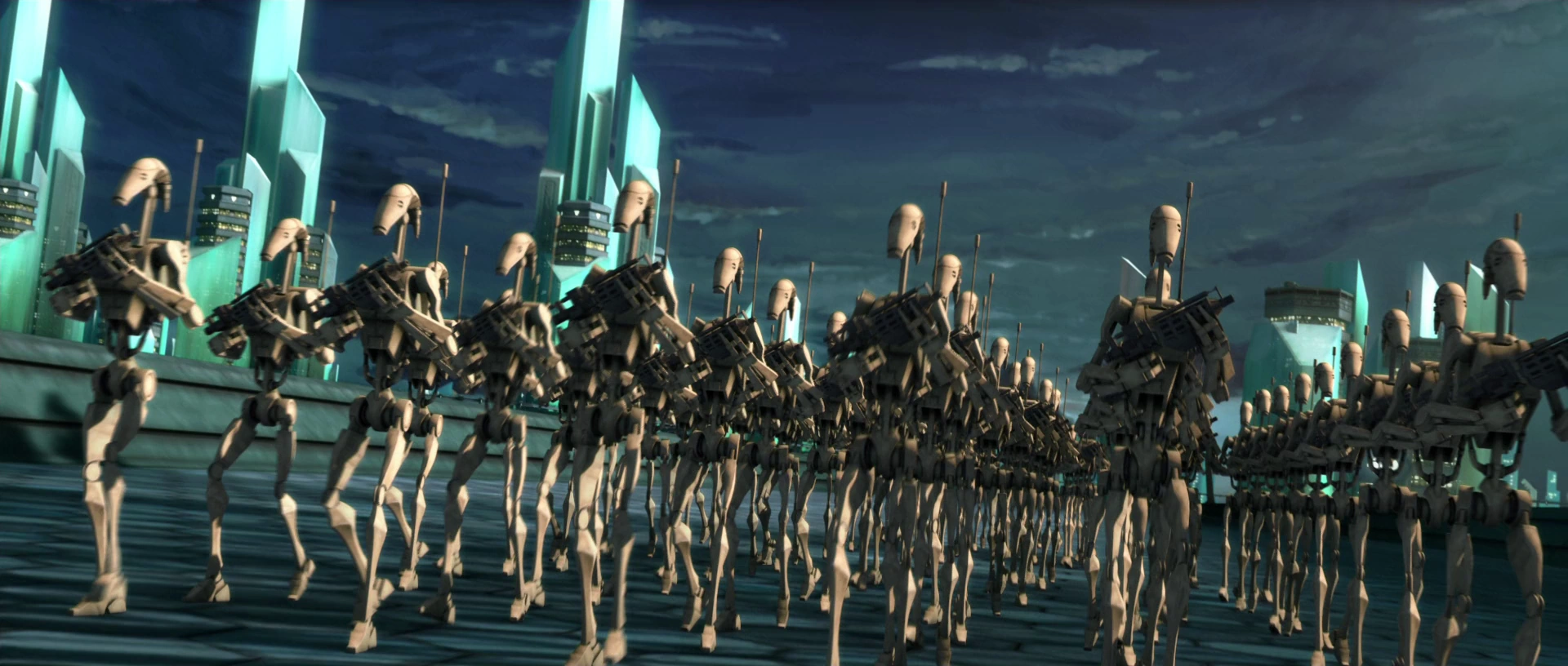 battle droid army Blank Meme Template