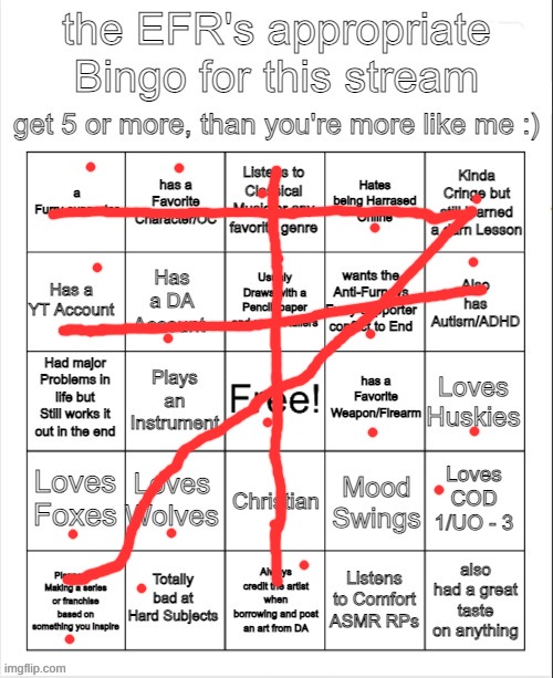 4 in a row | image tagged in efr's seccond beta -bingo | made w/ Imgflip meme maker