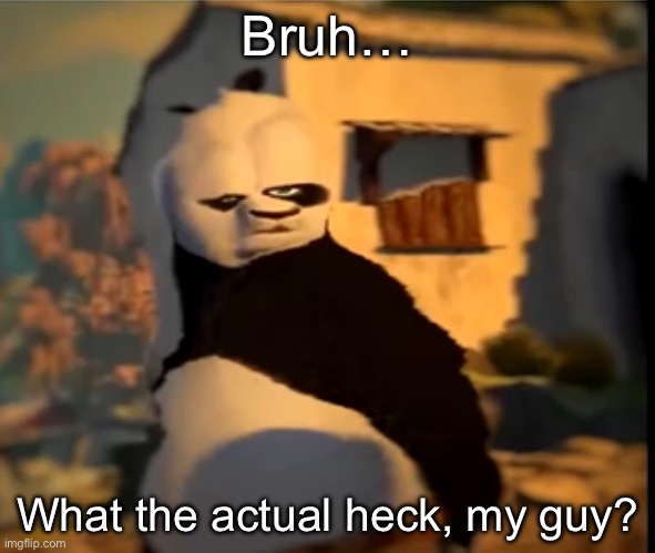 Po wut | Bruh… What the actual heck, my guy? | image tagged in po wut | made w/ Imgflip meme maker