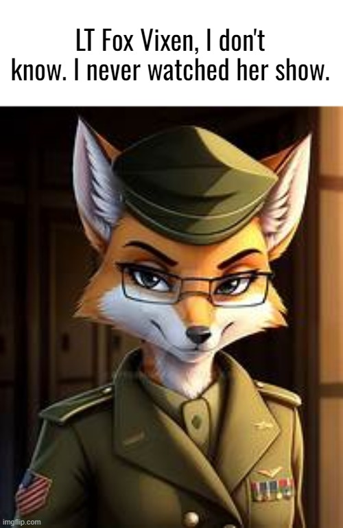 Breeteesh Neord (this is on purposely bad grammar, credit goes to og artist) | LT Fox Vixen, I don't know. I never watched her show. | image tagged in shitpost,north korea,cute,cartoon | made w/ Imgflip meme maker