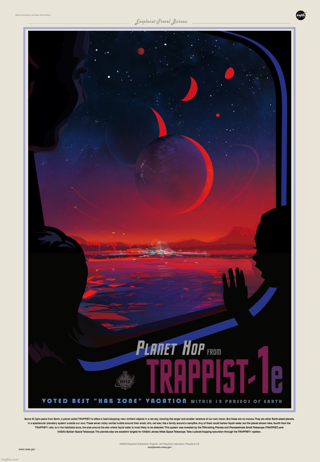 Fictional NASA poster for TRAPPIST-1e | made w/ Imgflip meme maker