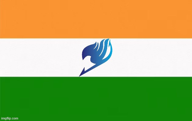 India Flag Fairy Tail Logo | image tagged in india,indian,indian flag,fairy tail,fairy tail guild | made w/ Imgflip meme maker