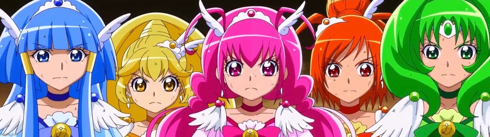 Why is the Smile! team mad? (Wrong answers only) | image tagged in precure,smile precure | made w/ Imgflip meme maker