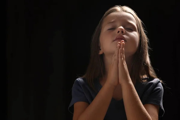 Little girl praying Blank Meme Template