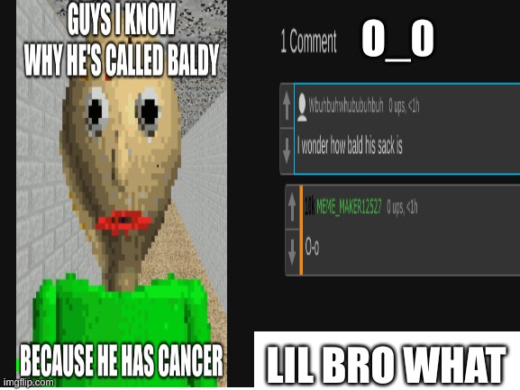 O_o | O_0; LIL BRO WHAT | made w/ Imgflip meme maker