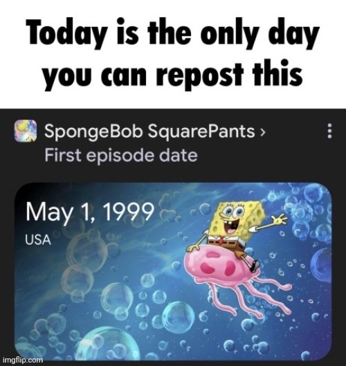 O:-) | image tagged in spongebob,may 1 | made w/ Imgflip meme maker