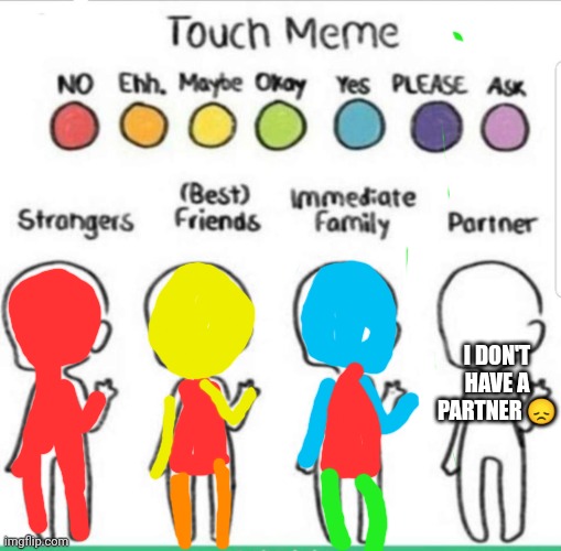 touch chart meme | I DON'T HAVE A PARTNER 😞 | image tagged in touch chart meme | made w/ Imgflip meme maker