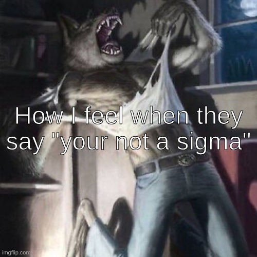 How I feel when they say "your not a sigma" | made w/ Imgflip meme maker