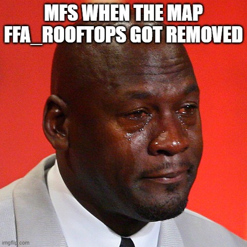 nahh they removed ffa_rooftops ? | MFS WHEN THE MAP FFA_ROOFTOPS GOT REMOVED | image tagged in black guy crying,item asylum,roblox,jpx,roblox meme | made w/ Imgflip meme maker