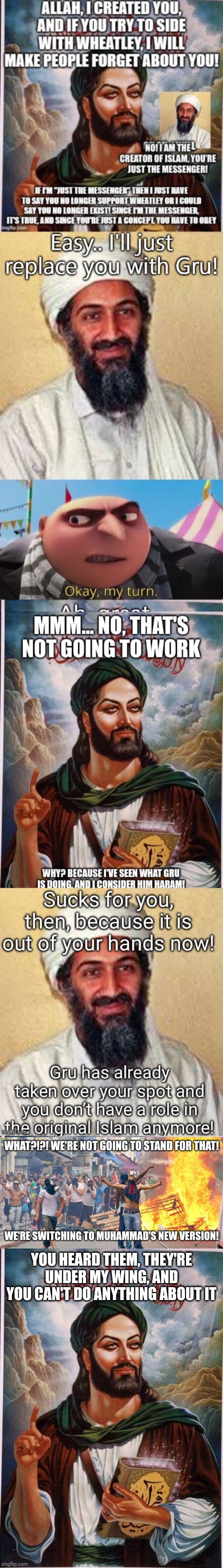 Bro... What about the people? They don't seem to like you | YOU HEARD THEM, THEY'RE UNDER MY WING, AND YOU CAN'T DO ANYTHING ABOUT IT | image tagged in mohammed | made w/ Imgflip meme maker