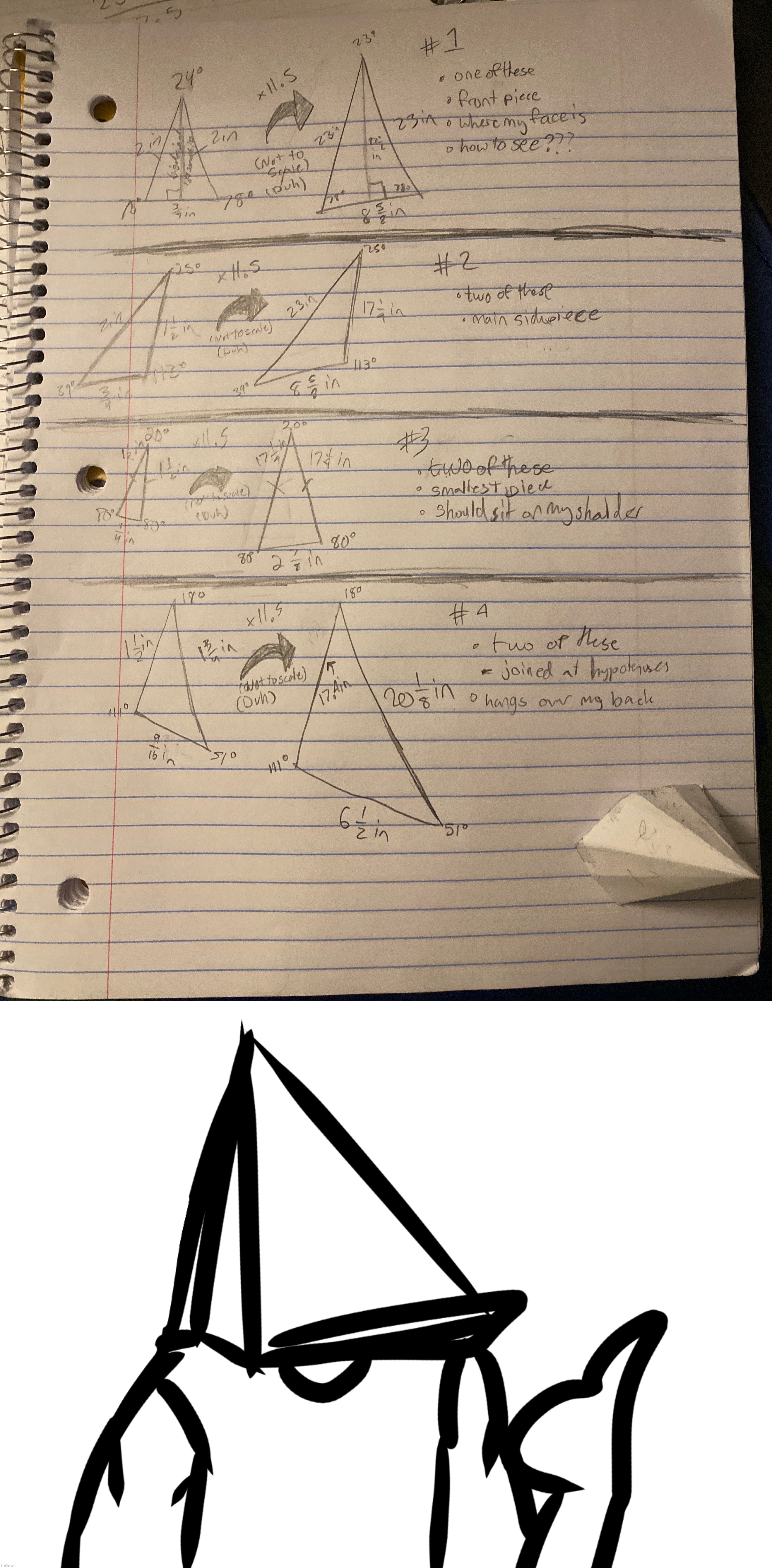 TRIGONOMETRY JUMPSCARE (plans for my halloween costume, im going as pyramid head) | image tagged in trigonometry ooooo scary,cant believe i did trig outside of school,why are you reading the tags | made w/ Imgflip meme maker