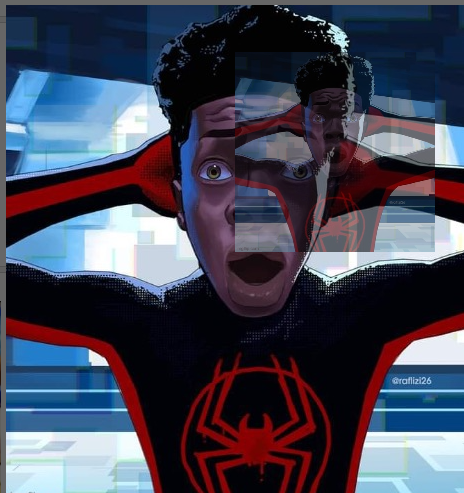 High Quality Rlly Shocked miles morales Blank Meme Template
