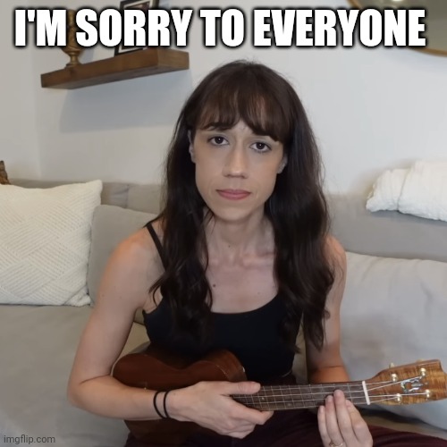 Sorry to everyone on IMGflip | I'M SORRY TO EVERYONE | image tagged in colleen ballinger ukulele apology | made w/ Imgflip meme maker