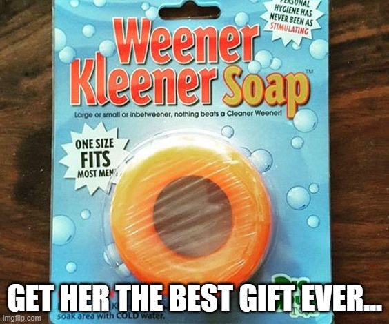 She Can Clean It | GET HER THE BEST GIFT EVER... | image tagged in sex jokes | made w/ Imgflip meme maker