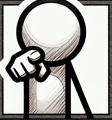 High Quality Stickman pointing at the camera Blank Meme Template