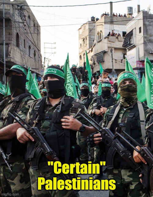 Hamas | "Certain"
Palestinians | image tagged in hamas | made w/ Imgflip meme maker