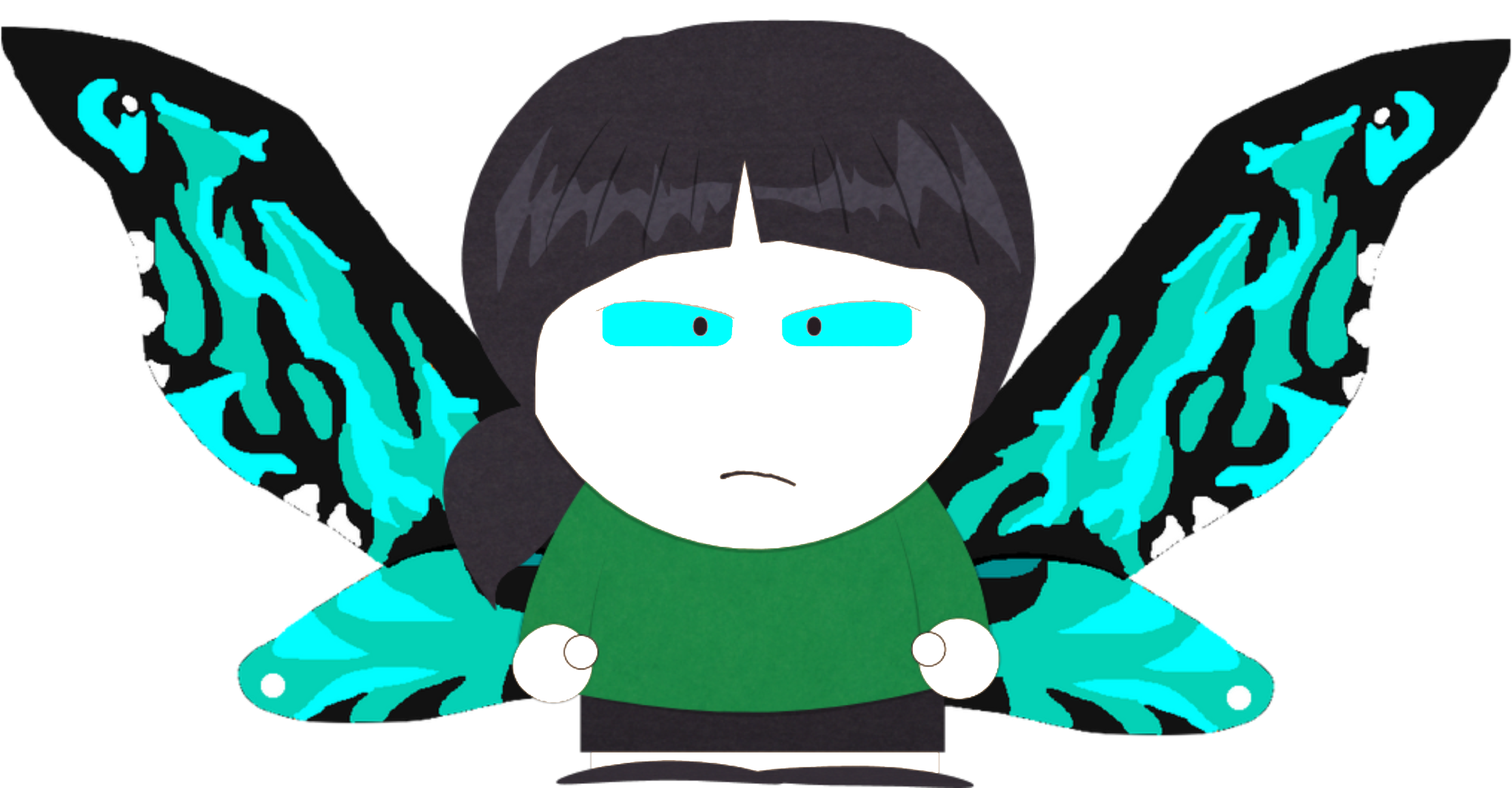 Liza Nelson as Mothra (Bioluminescence Wings) Blank Meme Template
